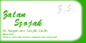 zalan szojak business card